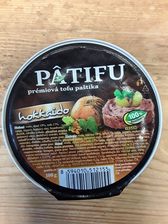 PATIFU tofu paštika hokkaido