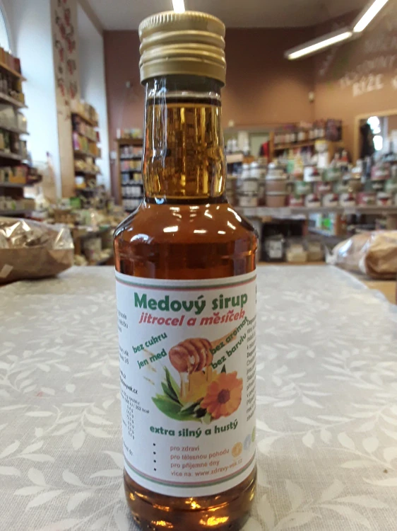 Medový sirup jitrocel a měsíček