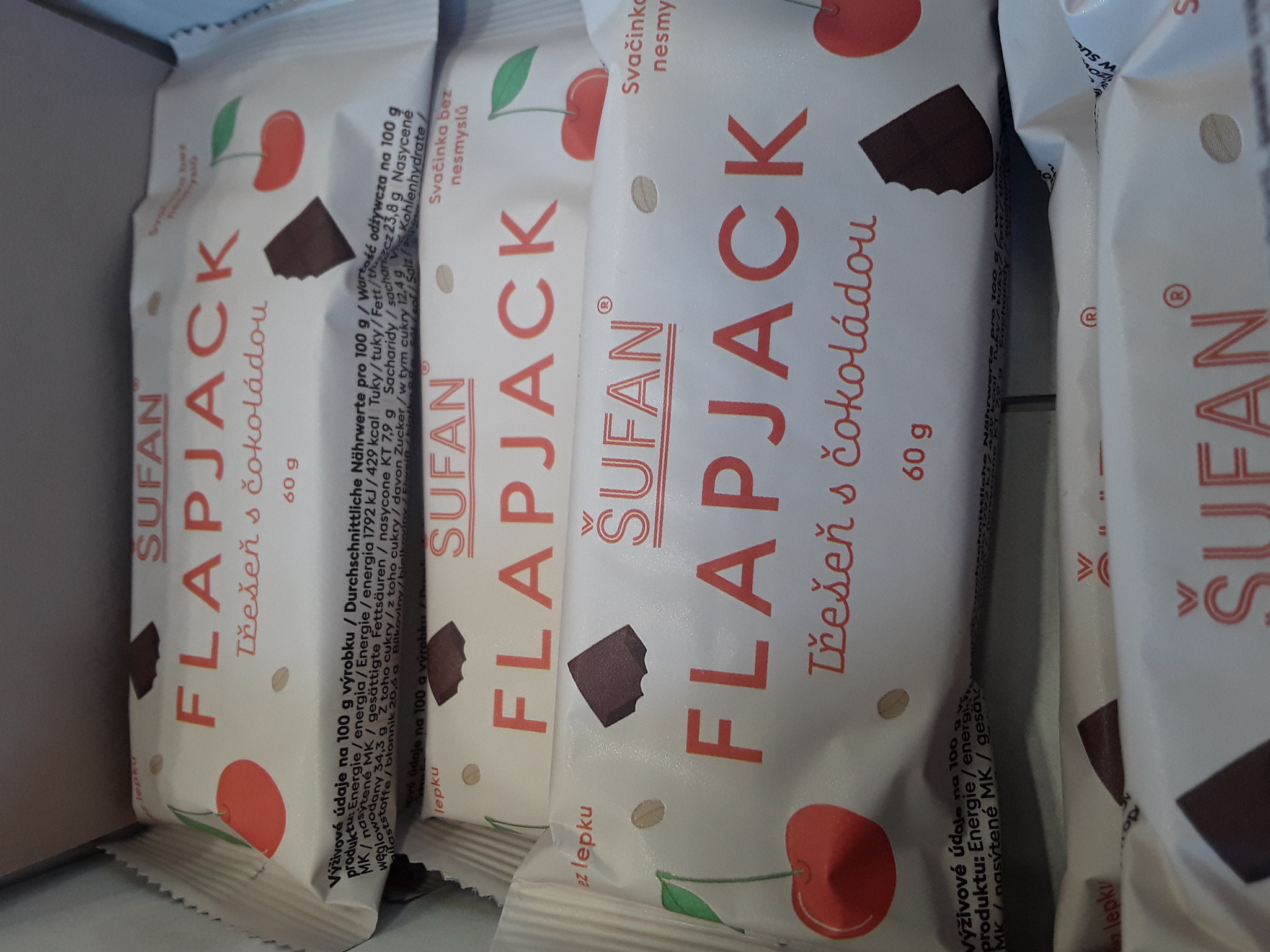 Flapjack třešeň s čokoládou