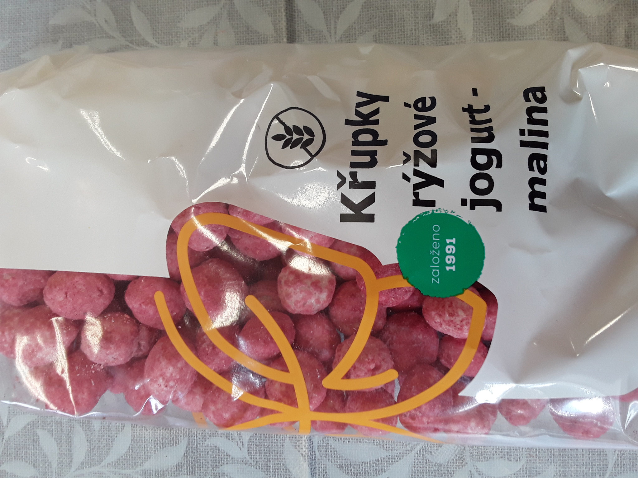 Křupky kukuřičné jogurt malina