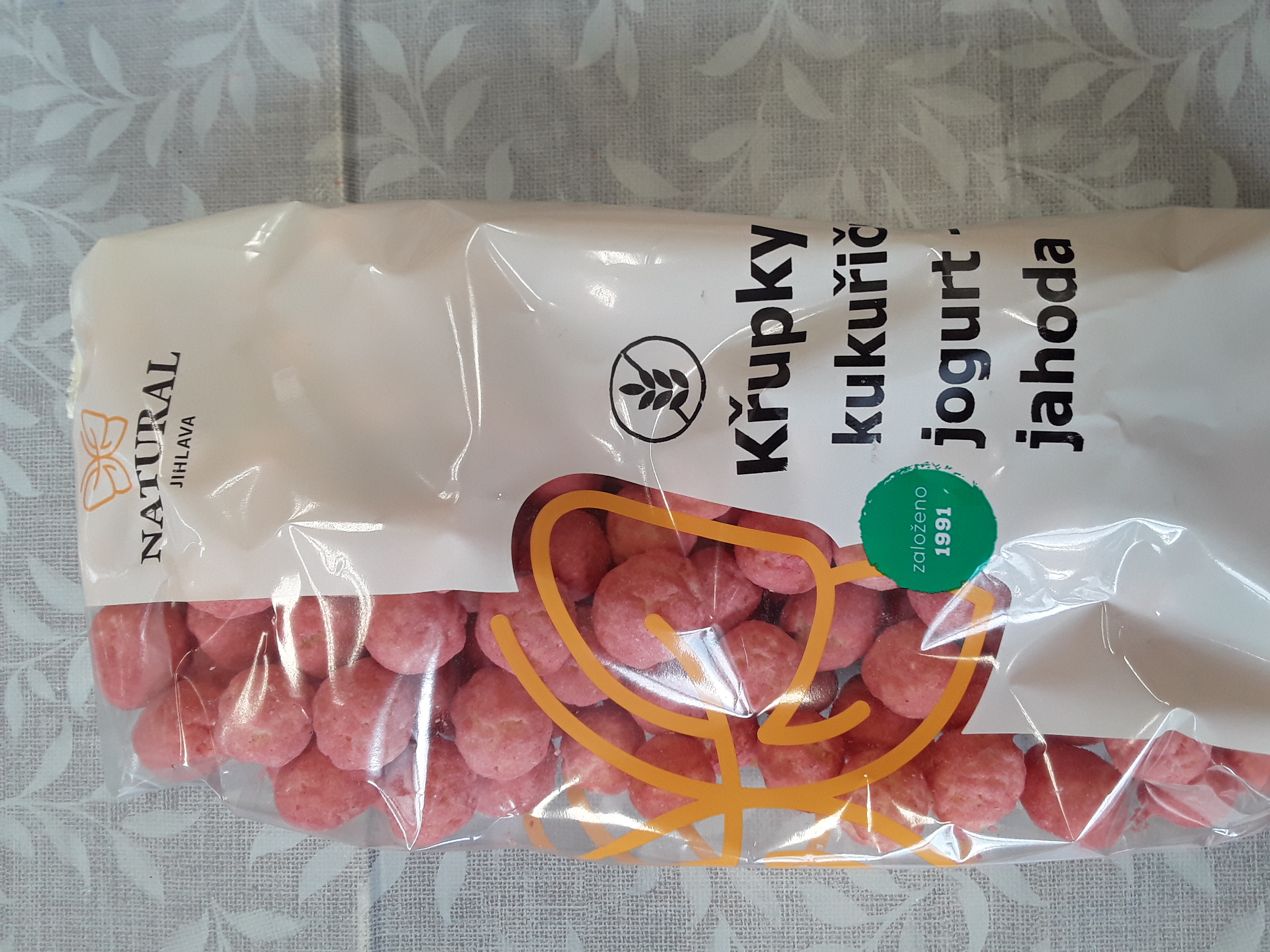 Křupky kukuřičné jogurt jahoda