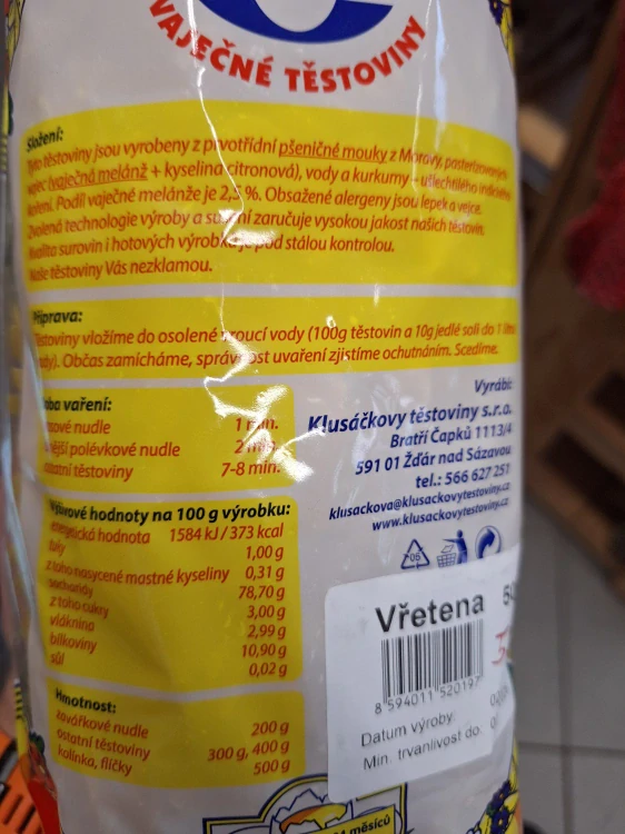 klusáčkovy těst. vřetena