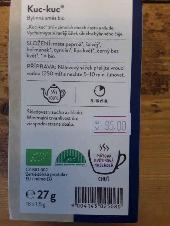 Kuc-kuc bylinná směs bio