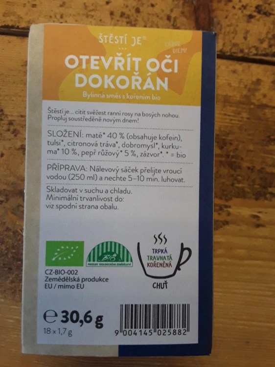 Otevřít oči dokořán bylinná směs s kořením bio