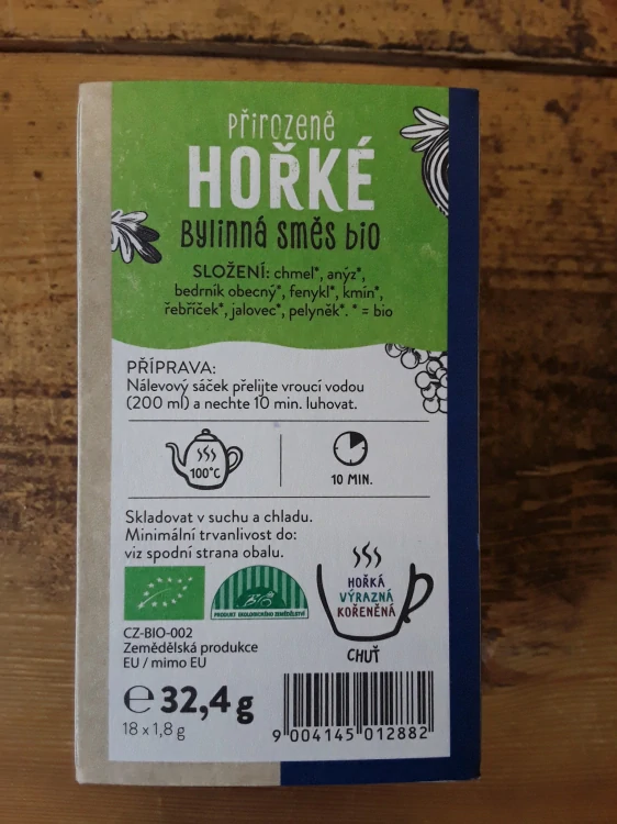 Přirozeně hořké bylinná směs bio