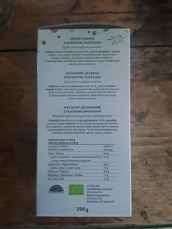 Ječné lívance s ovesnými uličkami bio