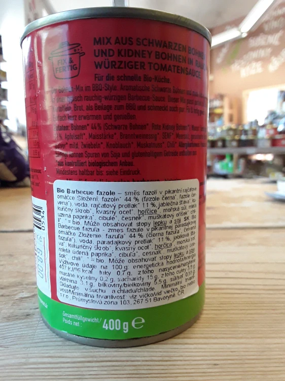 Bio barbecue fazole