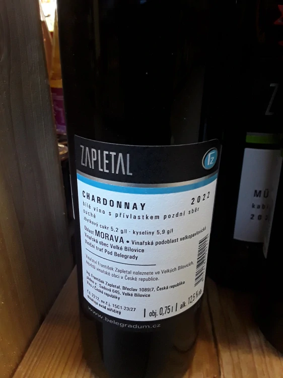 Chardonnay pozdní sběr 2022 suché