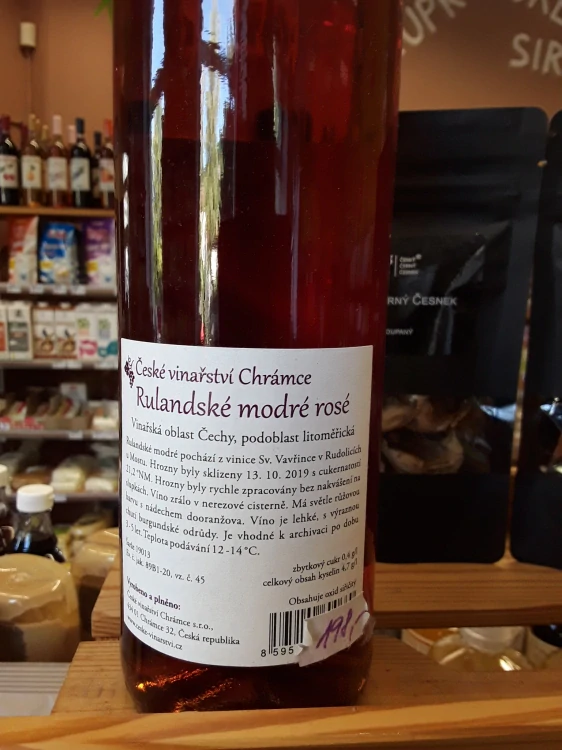 Rulandské modré Rosé pozdní sběr suché 2019