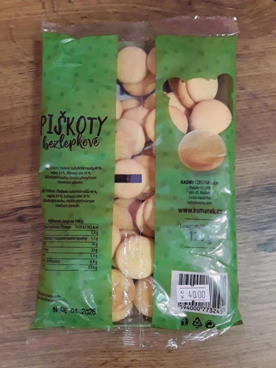 Piškoty bezlepkové
