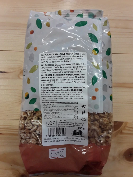 Pukance špaldové medové
