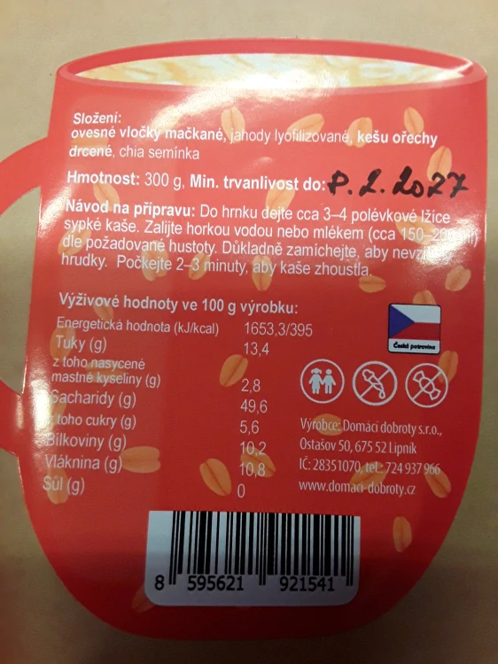 Hrnečku vař jahoda (ovesné vločky)