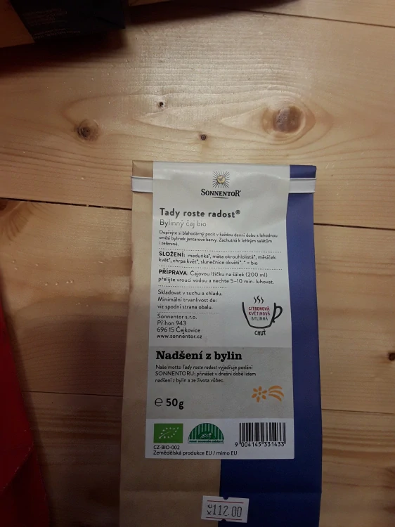 bylinný čaj BIO tady roste radost