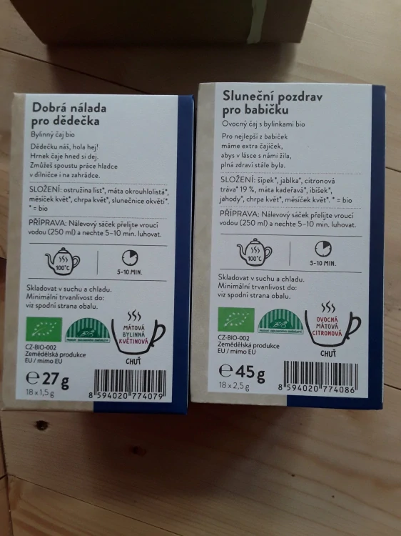 Dárkové balení 2 čajů-pro prarodiče 