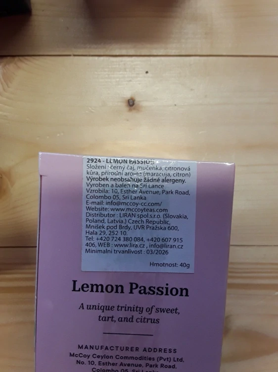 Lemon Passion černý čaj 