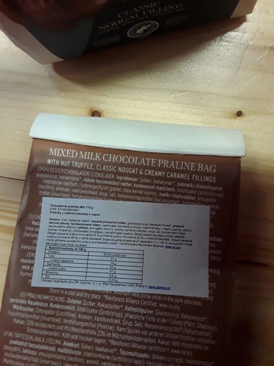 Pralinky z mléčná čokolády 