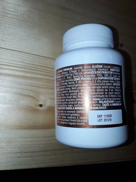 Doplňek stravy chaga premium 