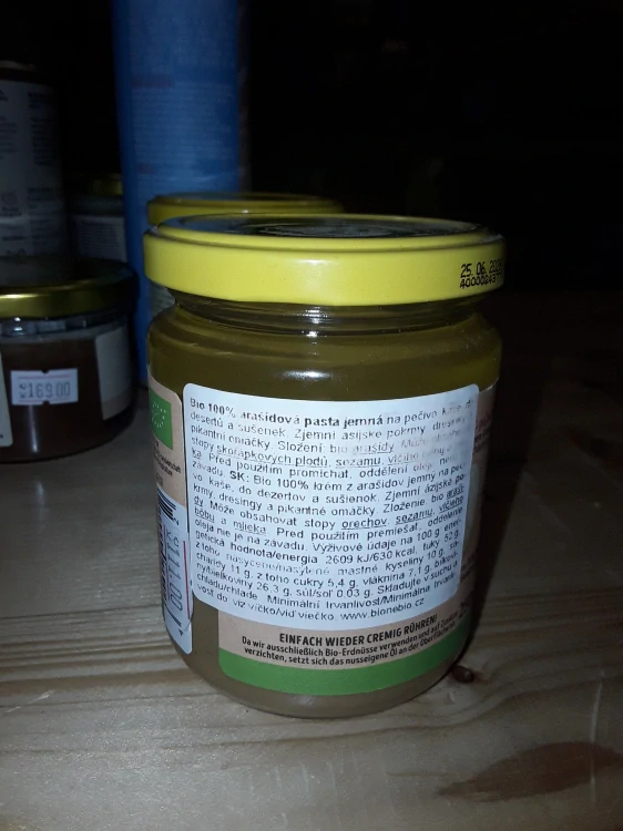 Bio arašídová pasta 