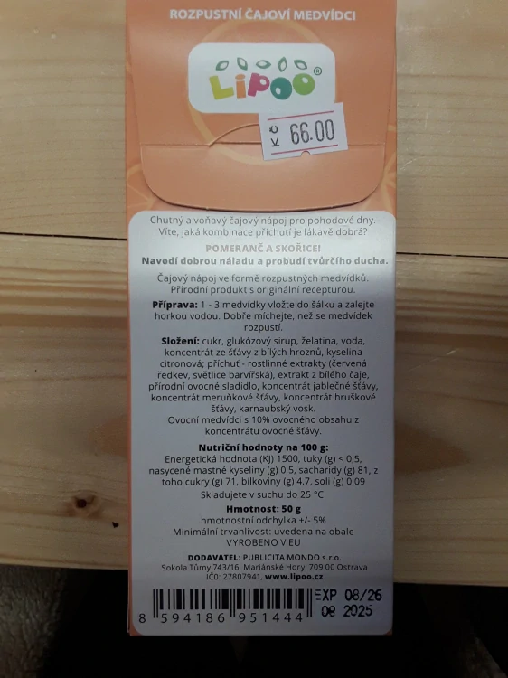 Čajový medvídci s příchutí pomeranč a skořice