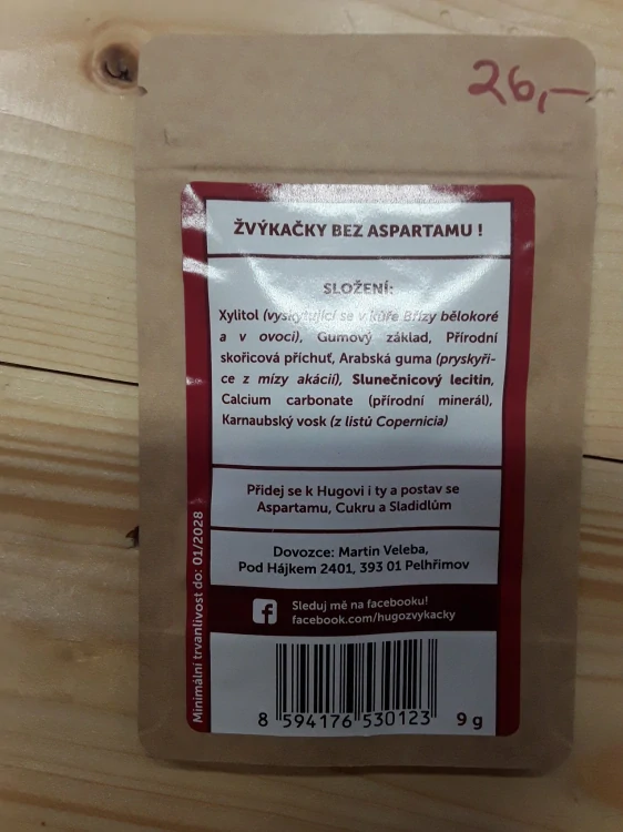 Hugo žvýkačky  skořice 