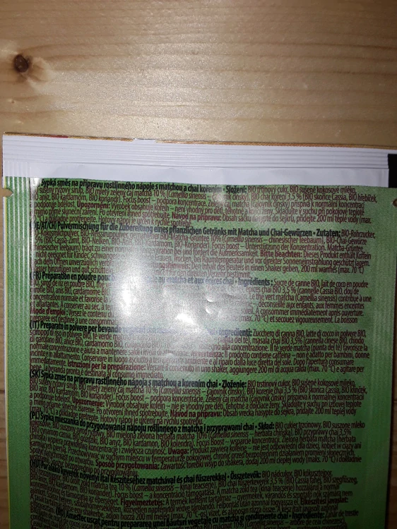 Matcha s chai kořením