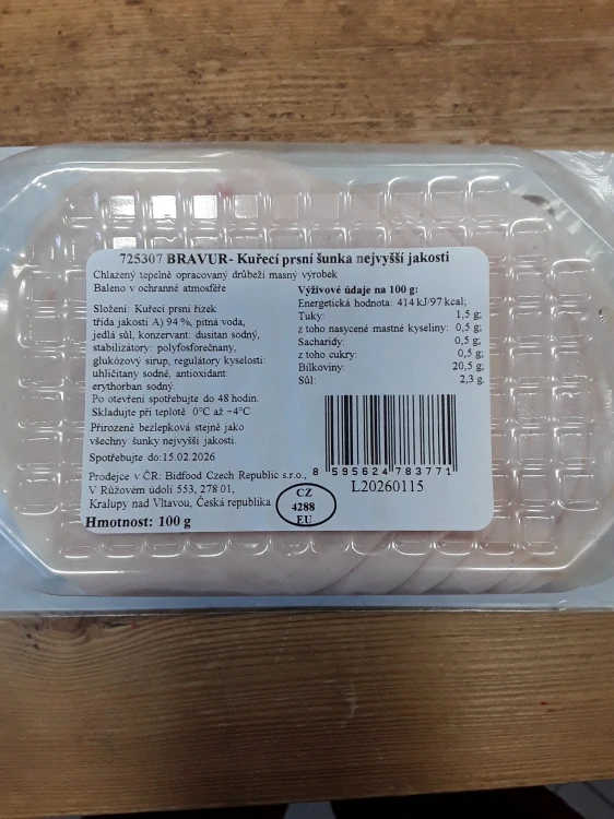 Kuřecí šunka Bravur