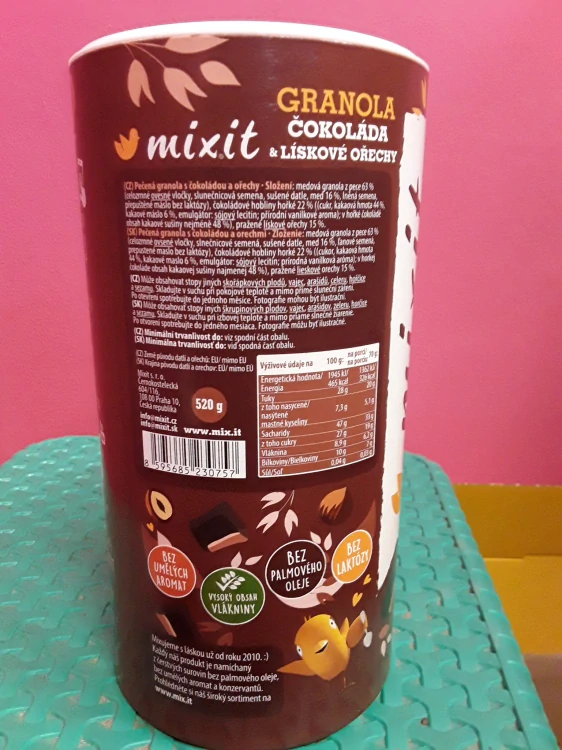 Mixit granola čokoláda a lískové ořechy