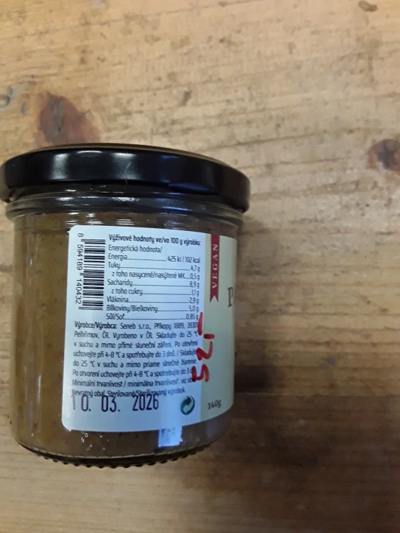 Paštika s hlívou vegan