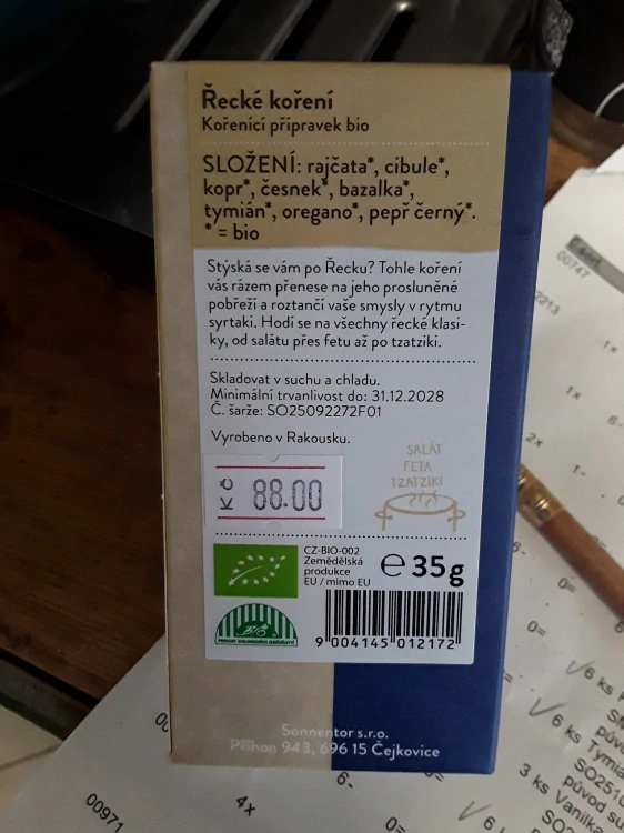 Řecké koření bio