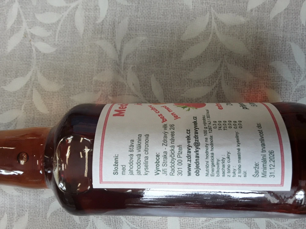 Medový sirup jahodový