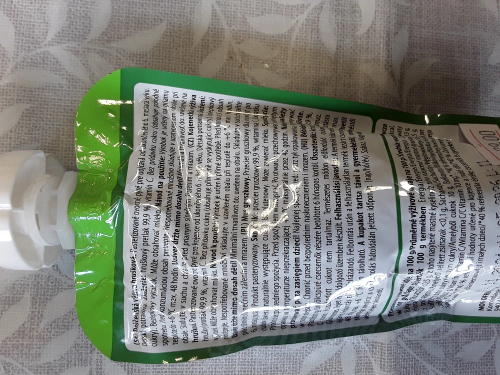 Ovko ovocná kapsička hruška