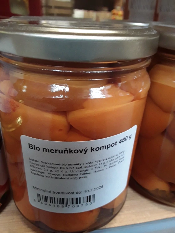 Bio meruňkový kompot