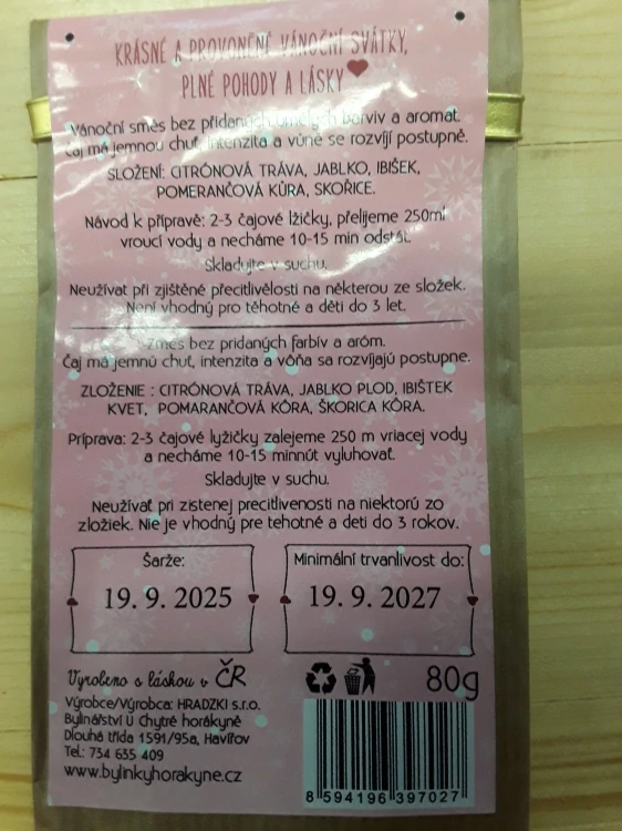Tichá noc bylinný čaj