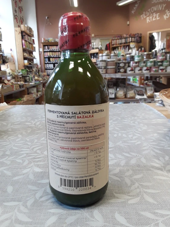 Fermentovaná salátová zálivka - bazalka