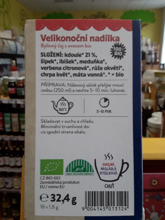 Velikonoční nadílka bylinný čaj s ovocem bio