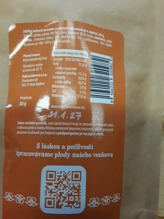 Jablka sušená mrazem