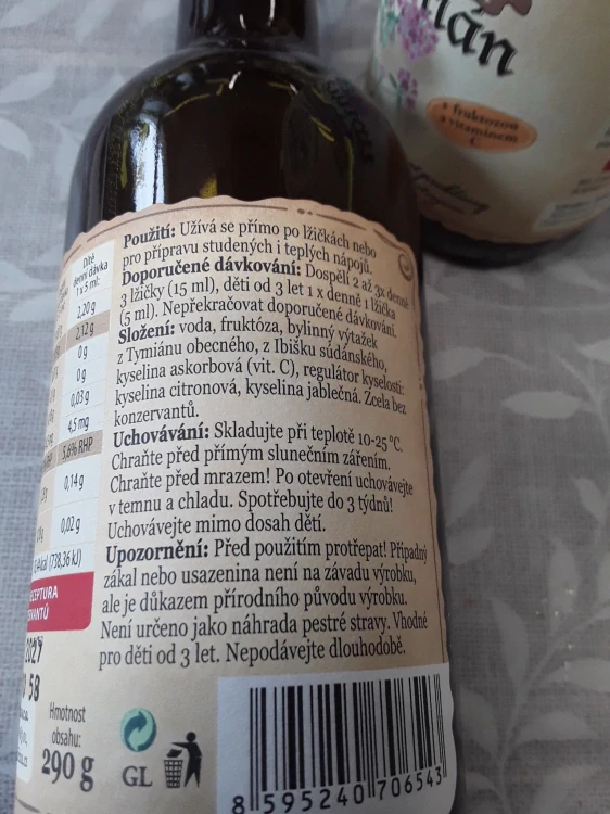 Benediktinský bylinný extrakt tymián