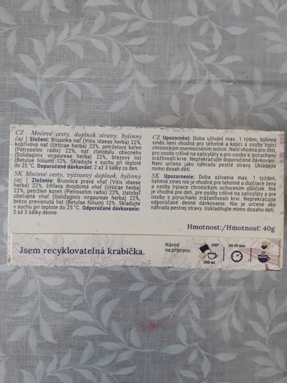 Bylinná směs močové cesty