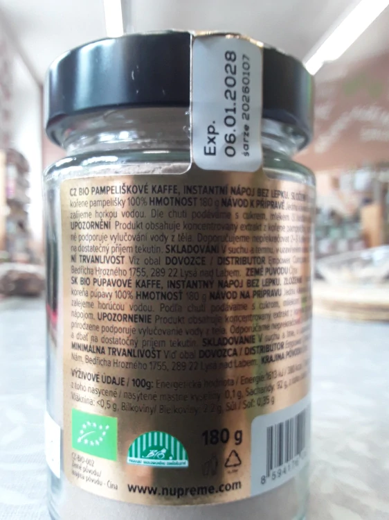 Bio pampeliškové kafe