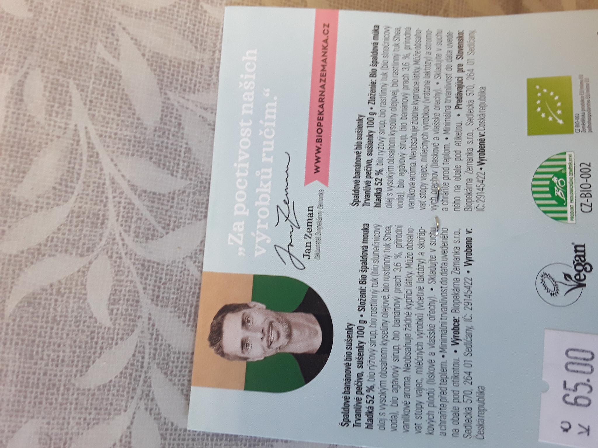 Banánové sušenky se špaldovou moukou bio