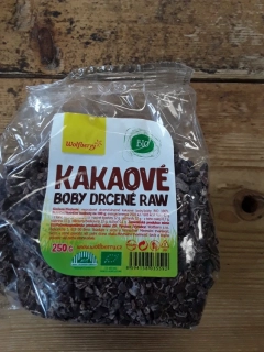 Kakaové boby určené raw