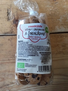 Sušenky s brusinkami a čokoládou bio