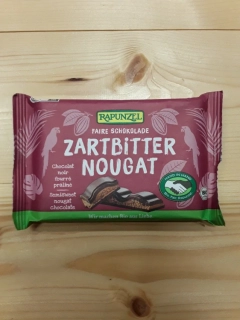 Bio hořká čokoláda s nugátovou náplní