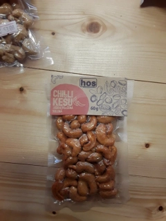 Chilli kešu jádra poražená solená