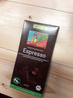 Bio fair trade hořká čokoláda espresso s kávou