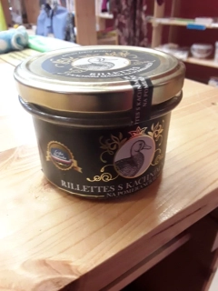 Rillettes s kachním masem na pomerančích