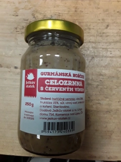 Gurmánská hořčice celozrnná s červeným vínem
