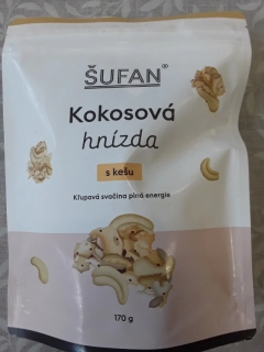 Šufan kokosová hnízda z kešu