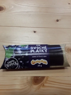 Ovocné plátky jablko a černý rybíz