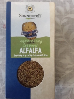 Alfalfa semínka k naklíčení bio